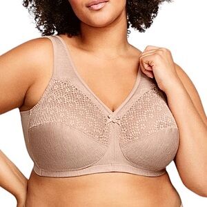 - Glamorise 40E MagicLift Moisture Control Nude Bra! NEW!